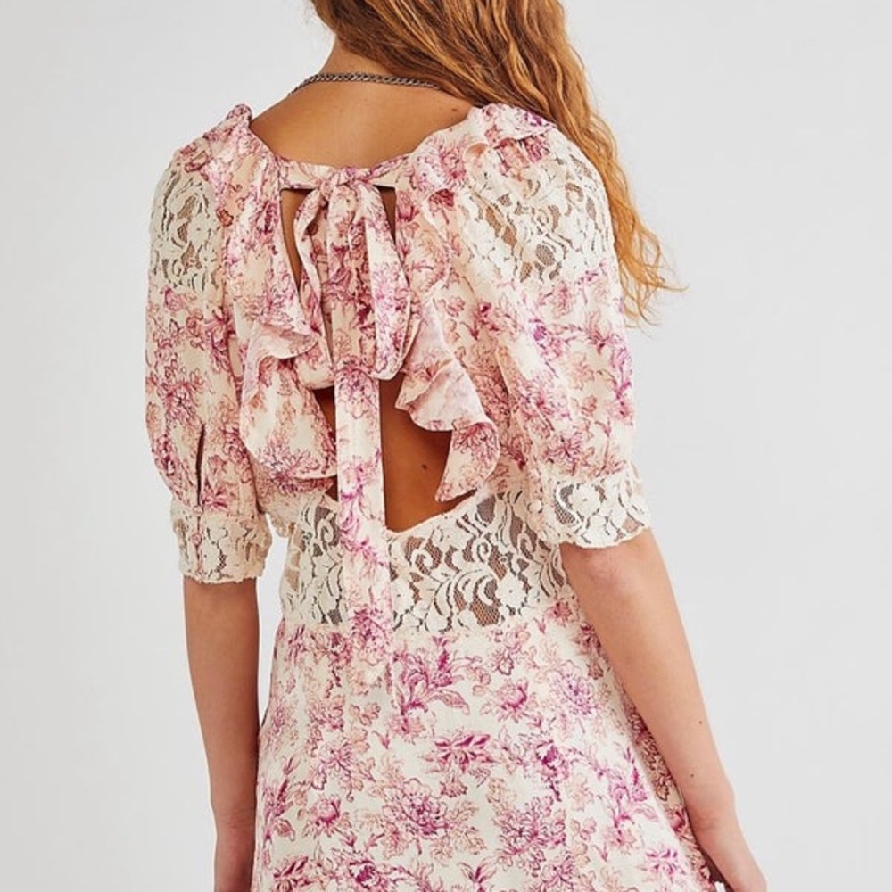 Free people lucie lace mini dress - Picture 3 of 5